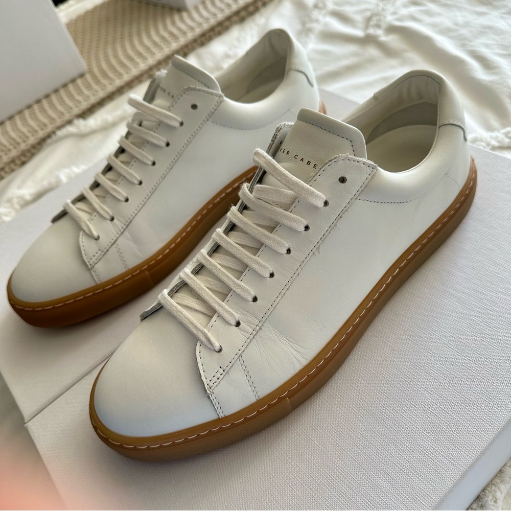 Oliver Cabell White and Gum Sole Sneakers Minimalist Design